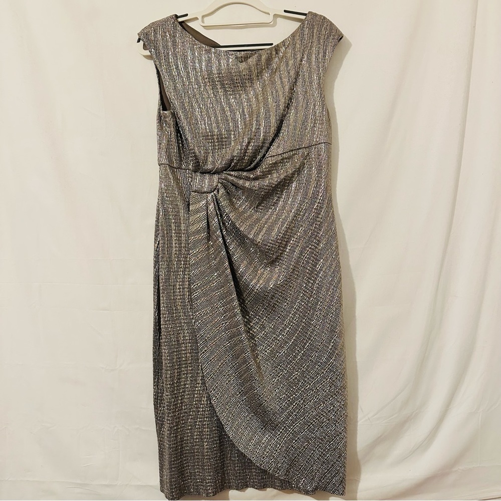 Connected Metallic | Dress | Faux-Wrap Dress